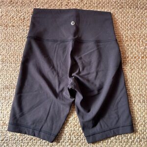 lululemon athletica Black High-Rise Bike Shorts with Center Back Logo